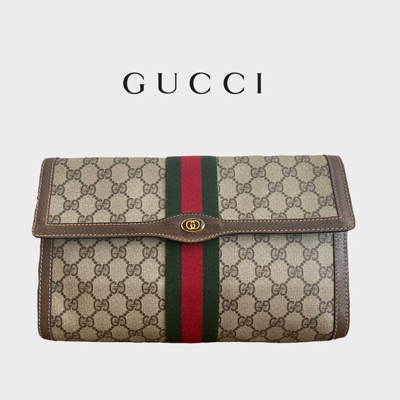 Gucci Handbags - 🔴SOLD🔴Gucci Ophidia Sherry Line Supreme GG Monogram Clutch Bag,